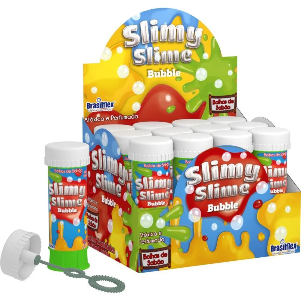 Bolha De Sabao Slimy Slime Bubble 50Ml Brasilflex (Cx.c/12) - imagem 2
