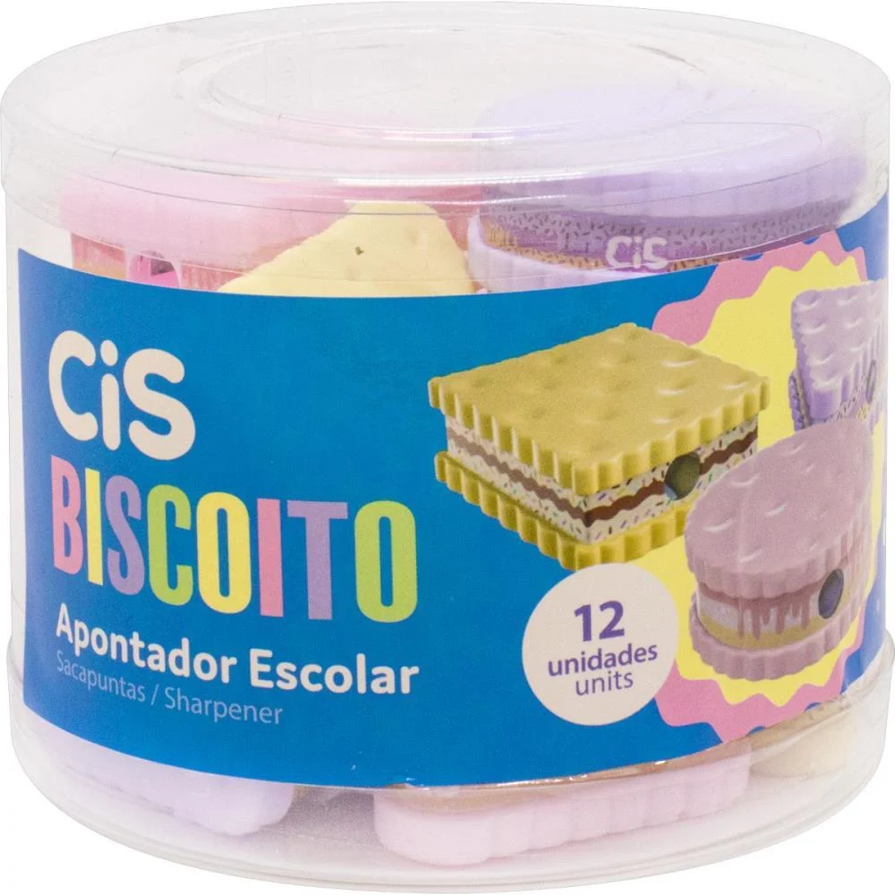 Apontador Com Deposito Decor. Cis Biscoito 3 Modelos 3 Cores Sertic (Pote-12) - imagem 3