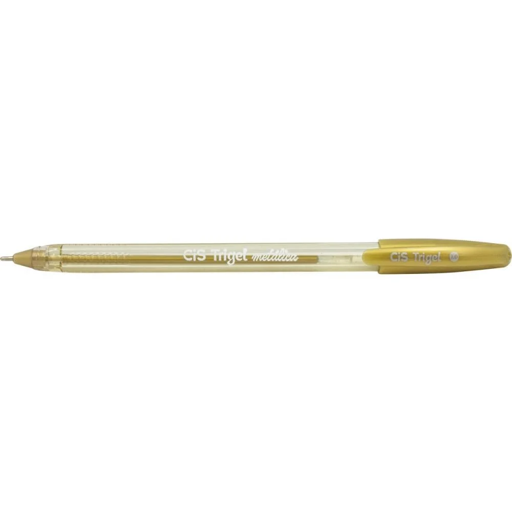 Caneta Gel Cis Trigel 1,0Mm Ouro Metalica Sertic (Cx.c/12) - imagem 4