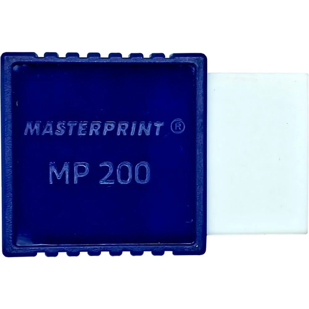 Borracha Branca Mp-200 Com Capa Azul Masterprint (Cx.c/24) - imagem 2