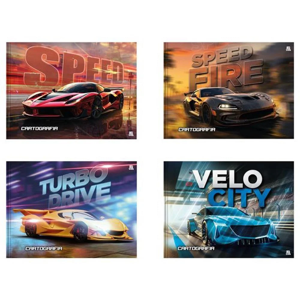 Caderno Desenho Univ Capa Dura Silver Tuning 48F Costurado Animativa (Pct.c/10) - imagem 3
