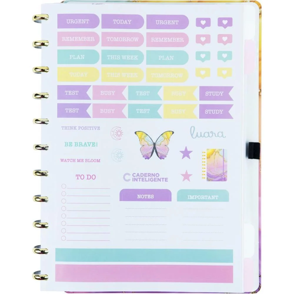 Caderno Inteligente Grande Aurora By Luara 80Fls 215X280M Caderno Inteligente (Unidade) - imagem 4