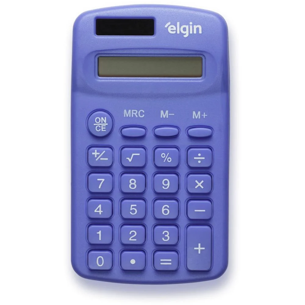Calculadora De Bolso 8 Digitos Cb1485A Solar Azul Elgin (Unidade) - imagem 3