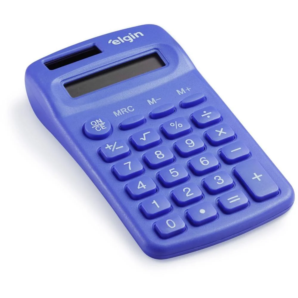 Calculadora De Bolso 8 Digitos Cb1485A Solar Azul Elgin (Unidade) - imagem 4