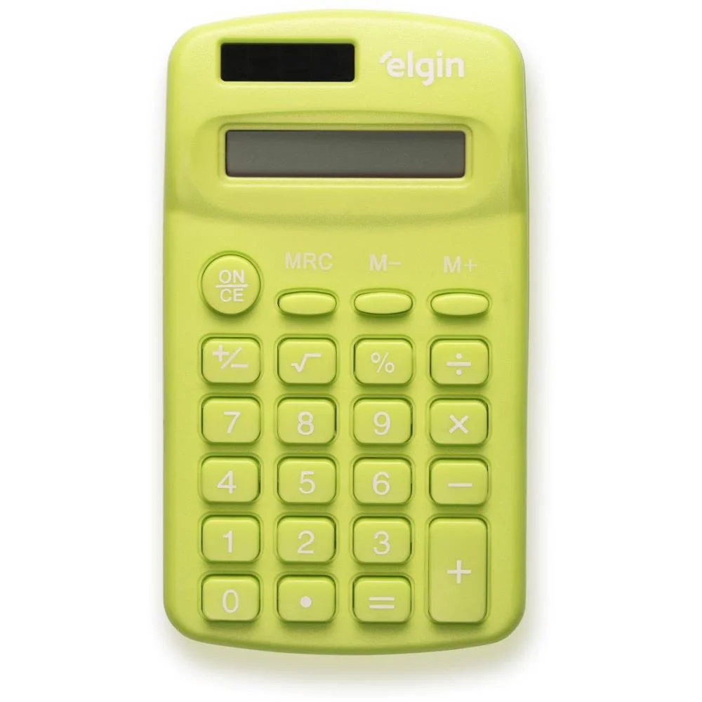 Calculadora De Bolso 8 Digitos Cb1485V Solar Verde Elgin (Unidade) - imagem 2