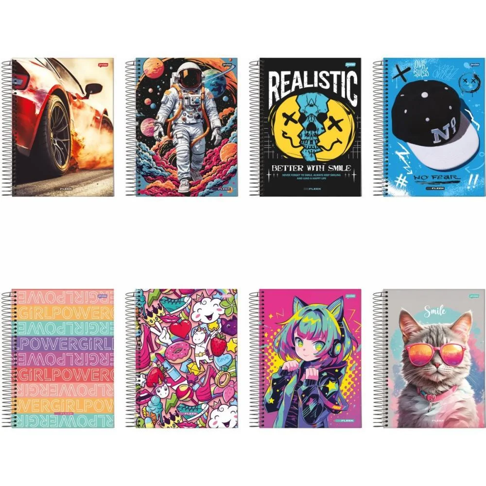 Caderno 12X1 Capa Dura On Fleek 240Fls. Jandaia (Pct.c/04) - imagem 2