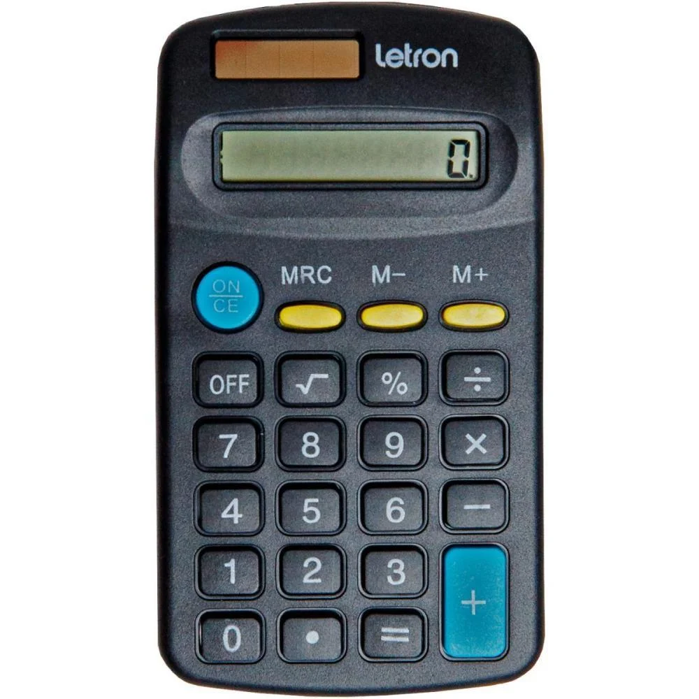 Calculadora De Bolso 8 Dig. Preta Basic Solar Leonora (Unidade) - imagem 2