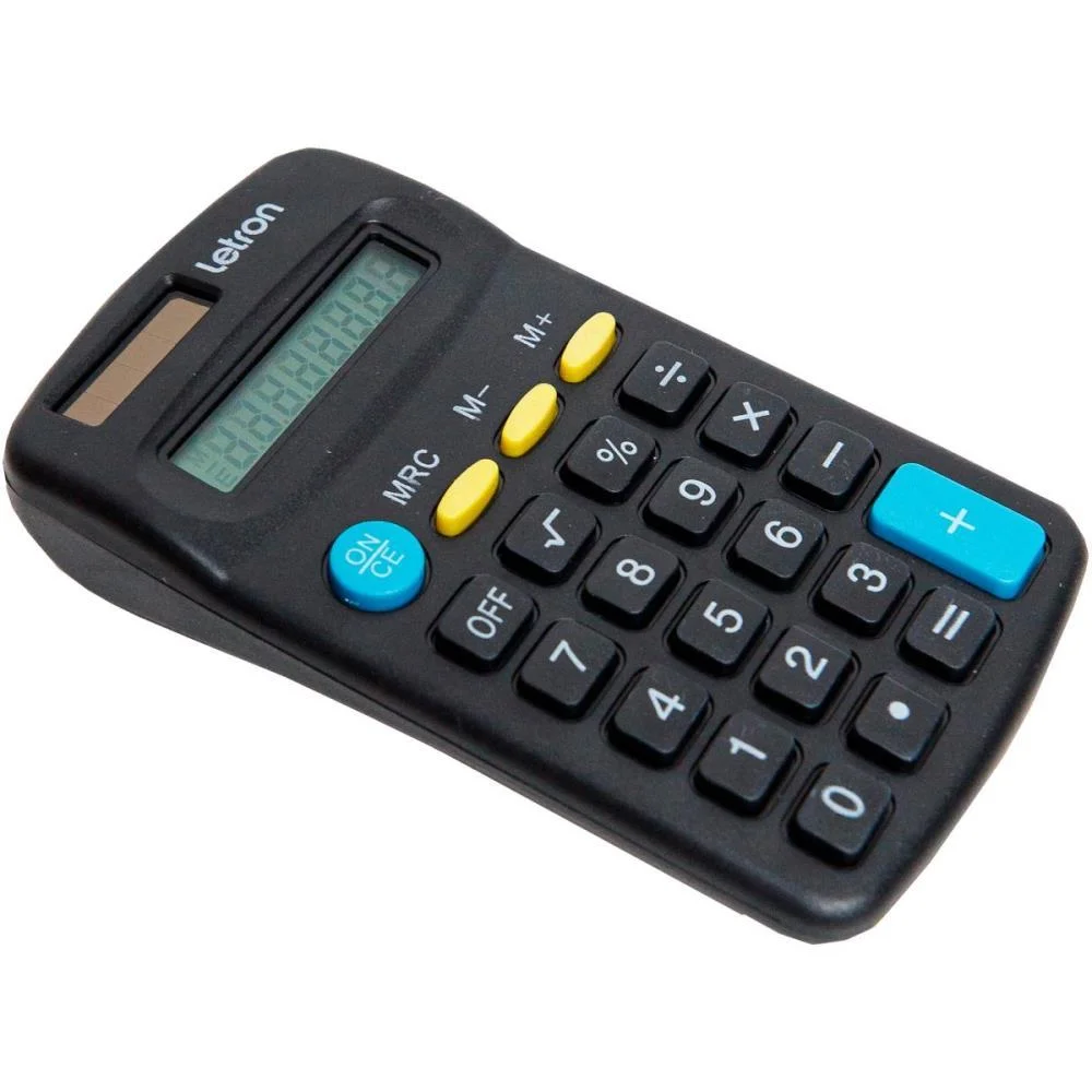 Calculadora De Bolso 8 Dig. Preta Basic Solar Leonora (Unidade) - imagem 4
