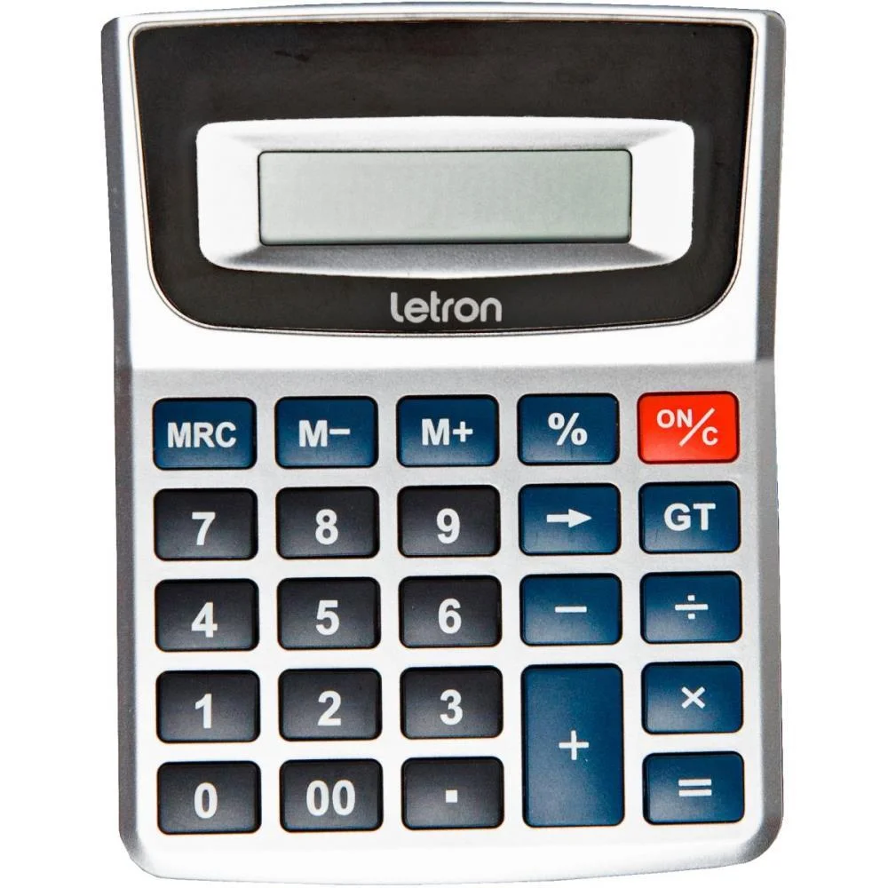 Calculadora De Mesa 8 Dig. Prata Office C/Bateria Leonora (Unidade) - imagem 2