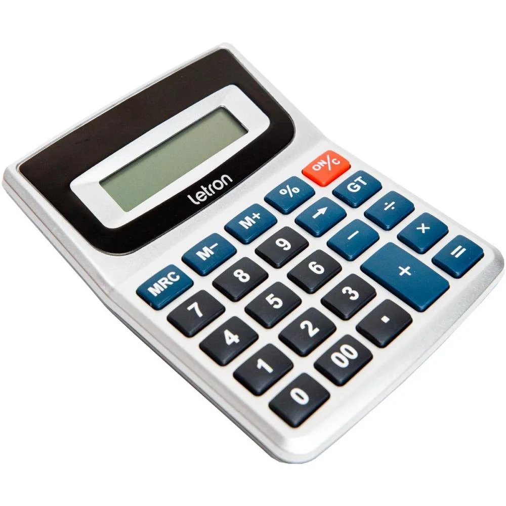 Calculadora De Mesa 8 Dig. Prata Office C/Bateria Leonora (Unidade) - imagem 4