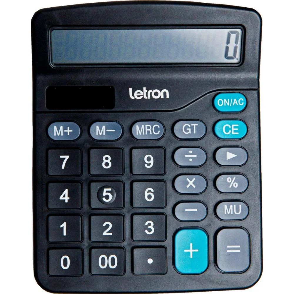 Calculadora De Mesa 12Dig. Preta Neo Solar Leonora (Unidade) - imagem 2
