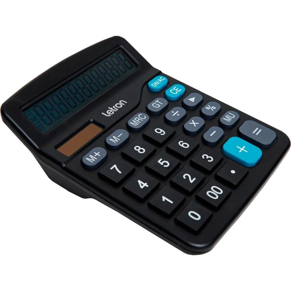 Calculadora De Mesa 12Dig. Preta Neo Solar Leonora (Unidade) - imagem 4
