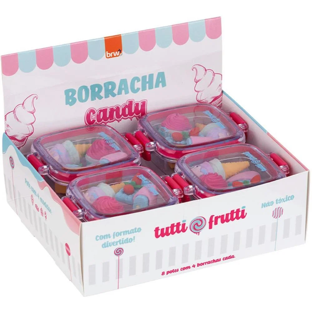 Borracha Decorada Tutti Frutti 4 Modelos Sortido Brw (Dp.c/08) - imagem 2