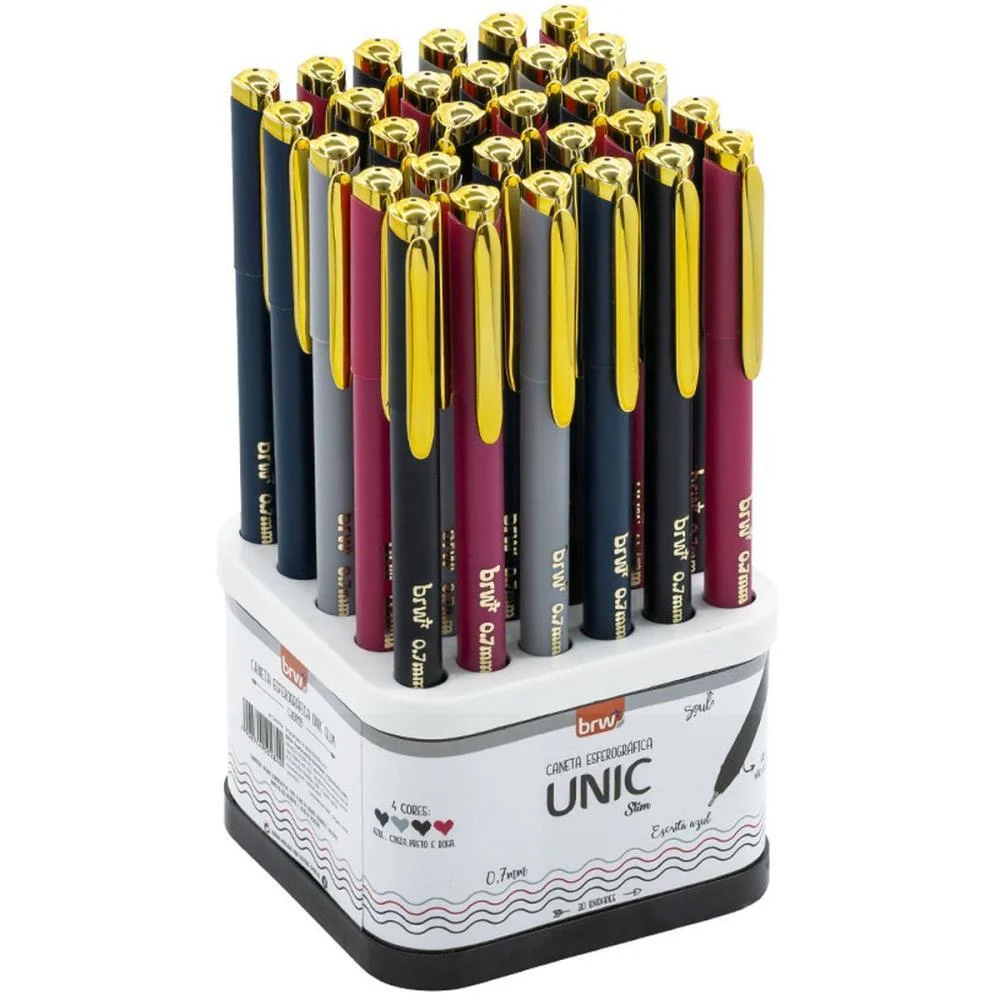 Caneta Esferografica Unic Slim 0.7Mm Dp.girat. (S) Brw (Dp.c/30) - imagem 3