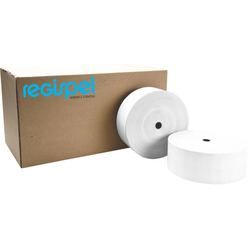 Bobina Termica Relogio Ponto 57Mmx360M. Branca 44G. Regispel (Cx.c/04) - imagem 2