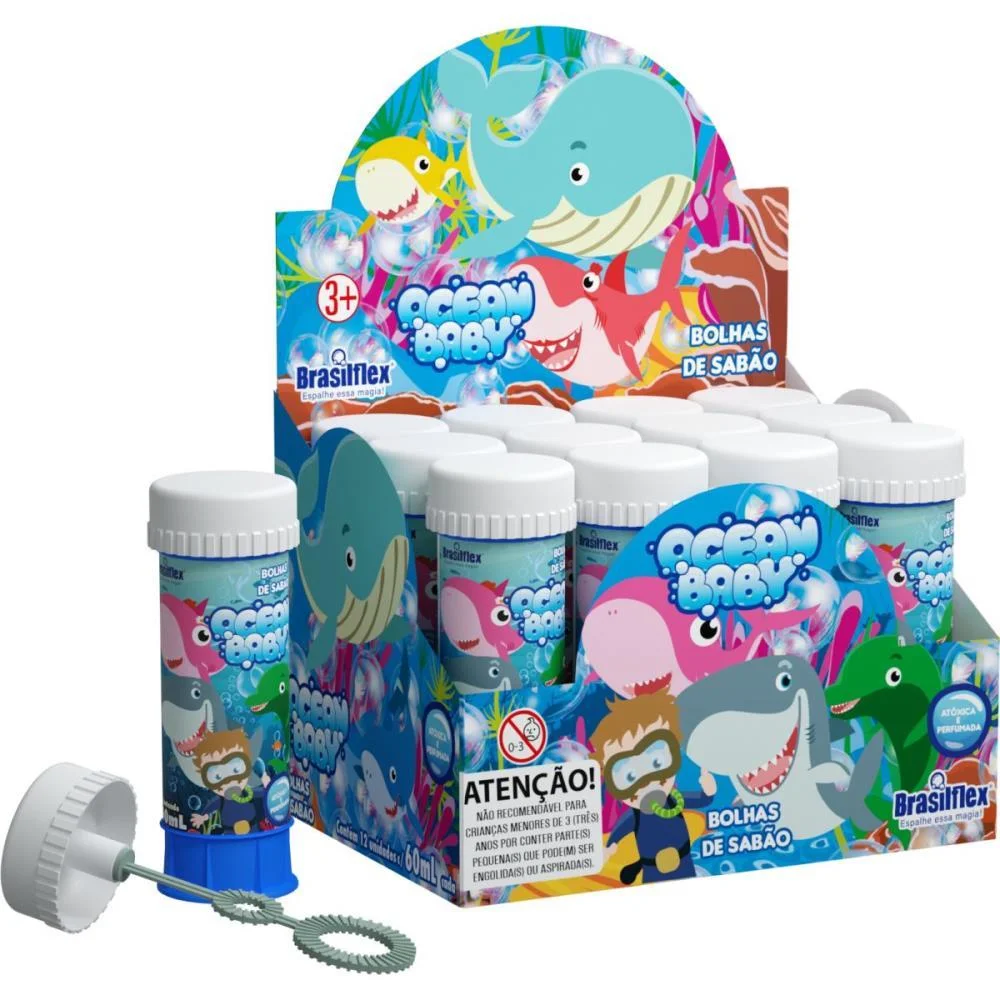 Bolha De Sabao Ocean Baby 60Ml Brasilflex (Cx.c/12) - imagem 3