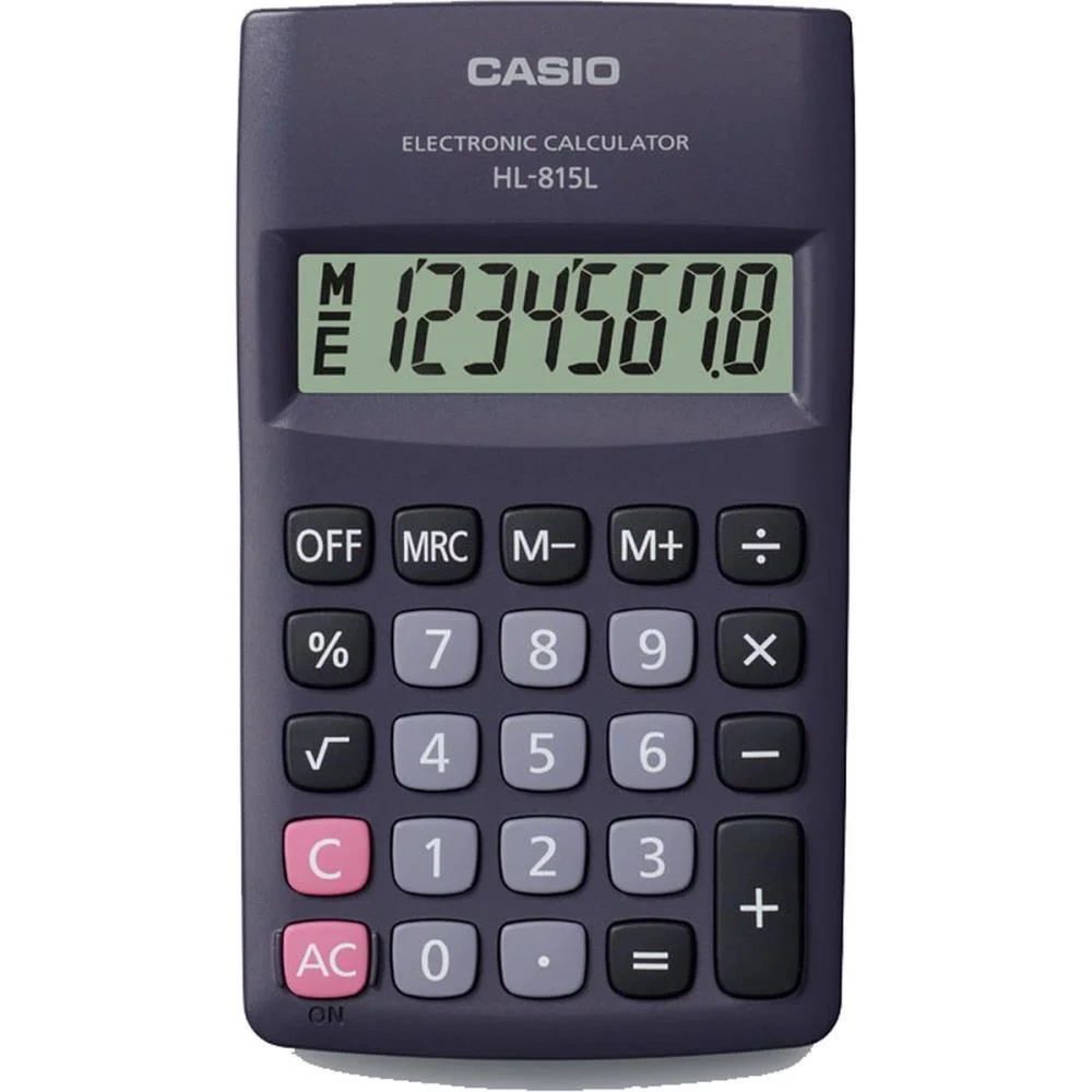 Calculadora De Bolso 8 Gig. 4 Opecacoes Preta Casio (Unidade) - imagem 3