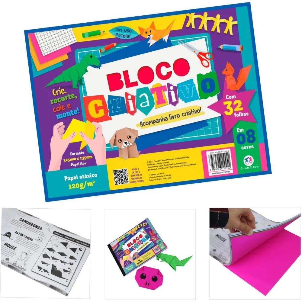 Bloco Para Educacao Artistica Criativo 325X235Mm 120G 8Cores Magic Kids (Unidade) - imagem 6