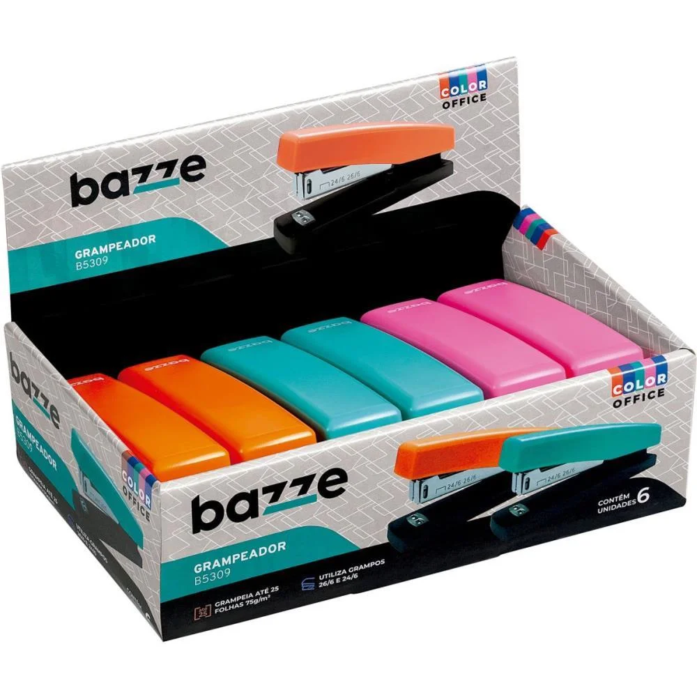 Grampeador Plastico Bazze B5309 25F 3 Cores Summit (Cx.c/06) - imagem 4