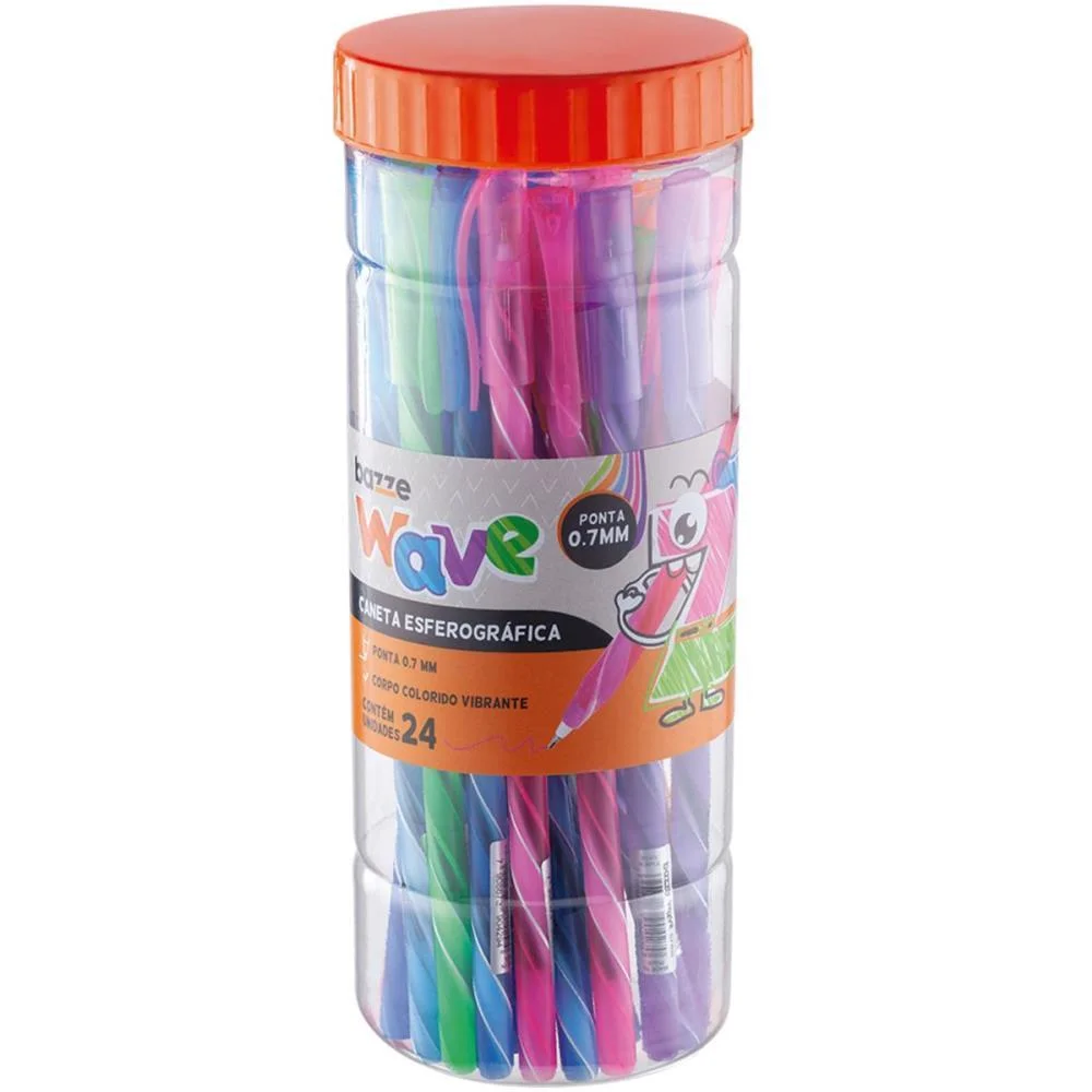 Caneta Esferografica Bazze Wave 0.7 Fashion Colors Summit (Pote-24) - imagem 4