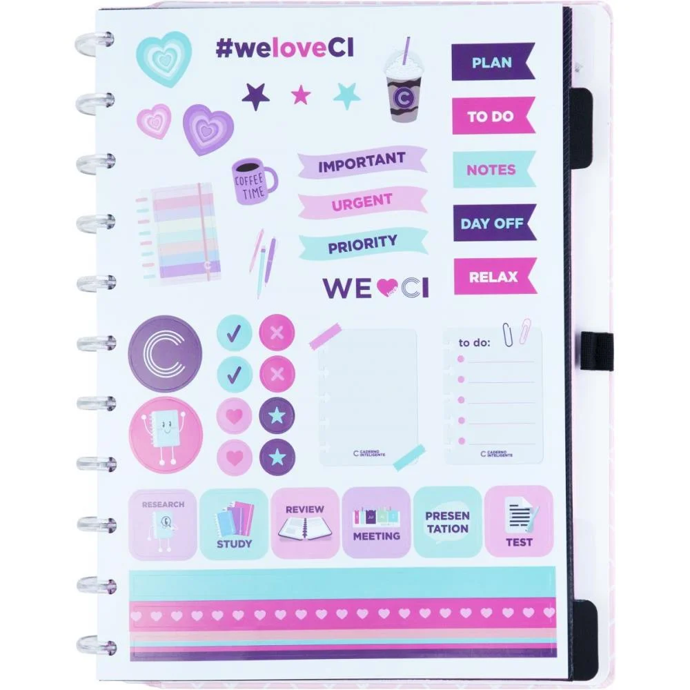Caderno Inteligente Grande Ice Pink 80Fls 215X280Mm Caderno Inteligente (Unidade) - imagem 5
