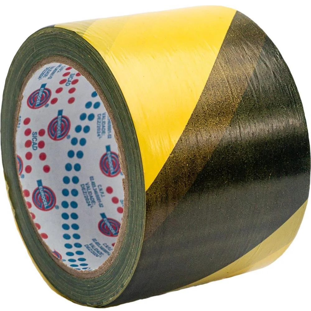 Fita Para Demarcacao De Area Zebrada 70Mmx160M Eurocel - imagem 3