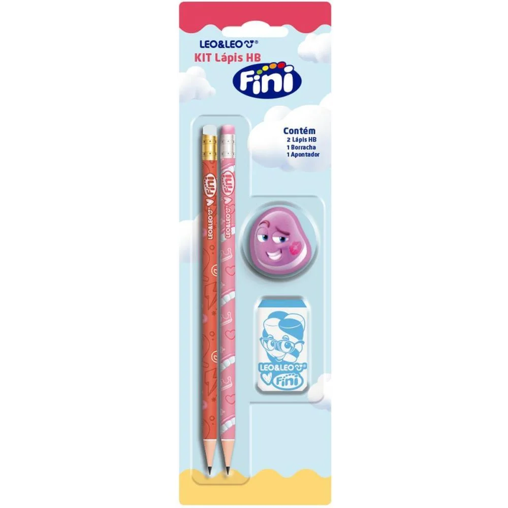 Kit Escolar Fini Hb C/04 Pecas Leonora (Blister) - imagem 2