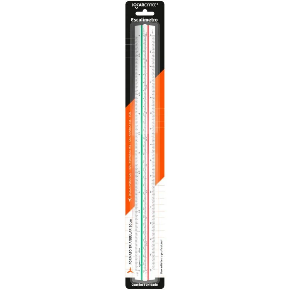 Escalimetro Triangular 30Cm C/6 Escalas Leonora - imagem 4