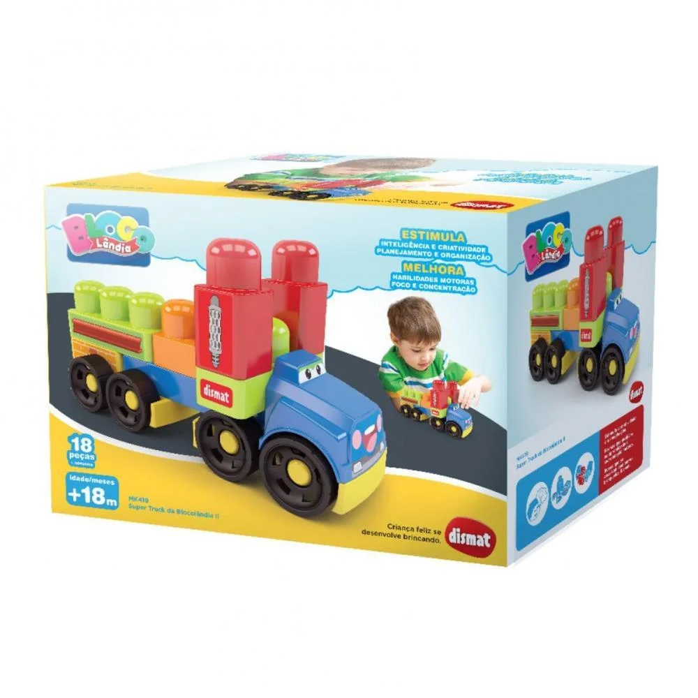 Brinquedo Para Montar Super Truck Da Blocolandia Dismat (Unidade) - imagem 6