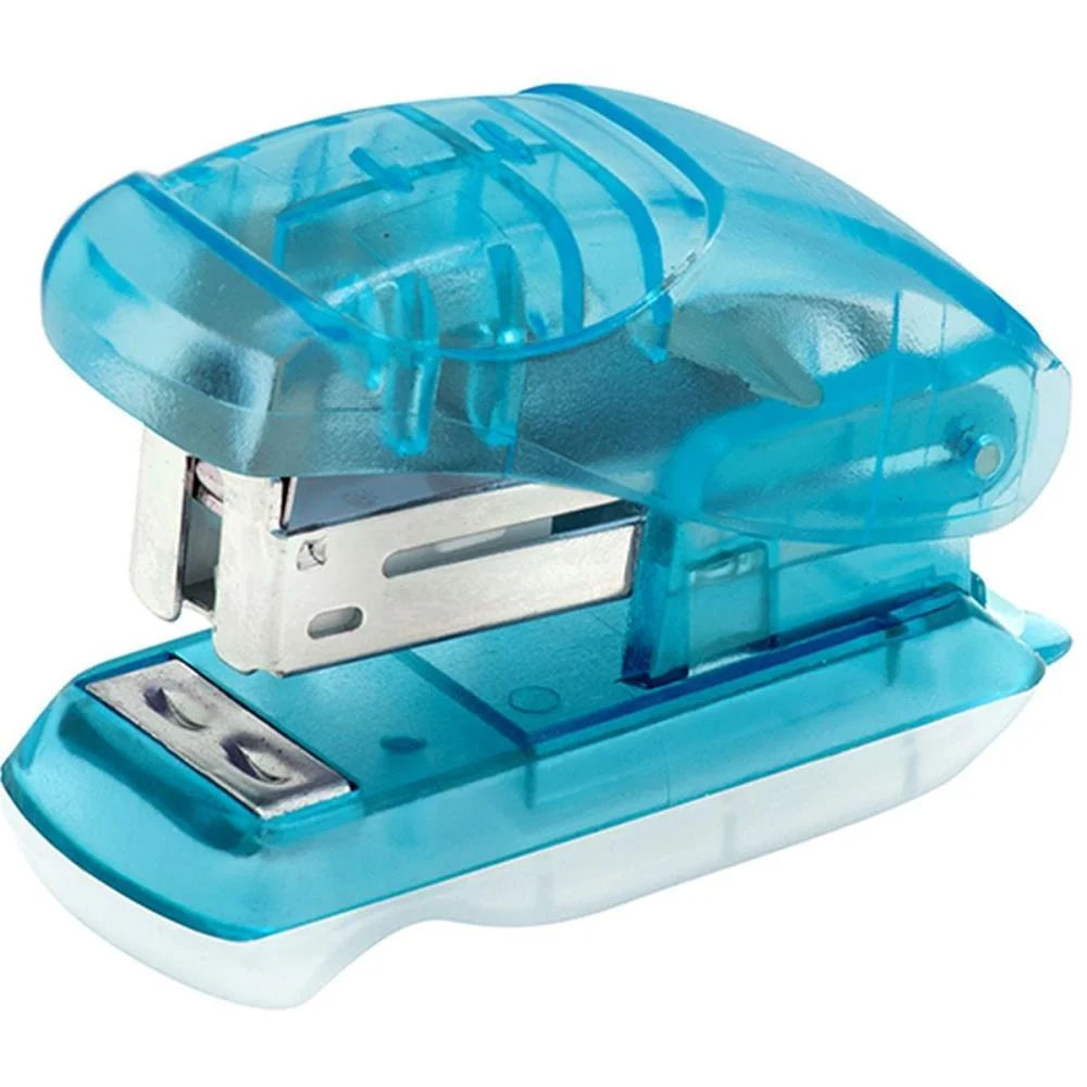 Grampeador Mini P/12Fls 6Cm Plast. Az/Vm/Am/Vd Brw (Dp.c/12) - imagem 6