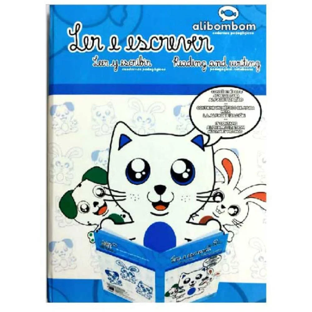Caderno Caligrafia Capa Dura Alibombom Azul S/Pauta 72Fls Romitec (Pct.c/05) - imagem 2