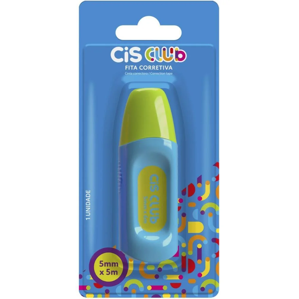 Corretivo Em Fita Cis Club 5Mmx5M Cores Sortidas Sertic (Dp.c/12) - imagem 5