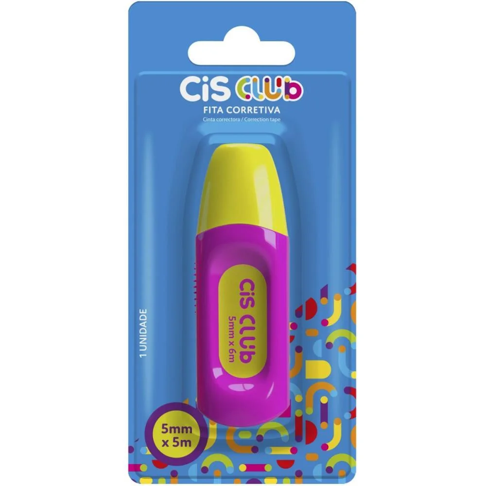 Corretivo Em Fita Cis Club 5Mmx5M Cores Sortidas Sertic (Dp.c/12) - imagem 8