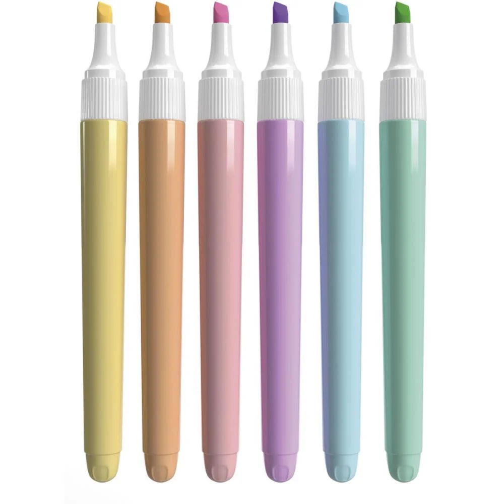 Caneta Marca Texto Cis Lumini Lite 6 Cores Pastel Sertic (Estojo) - imagem 4