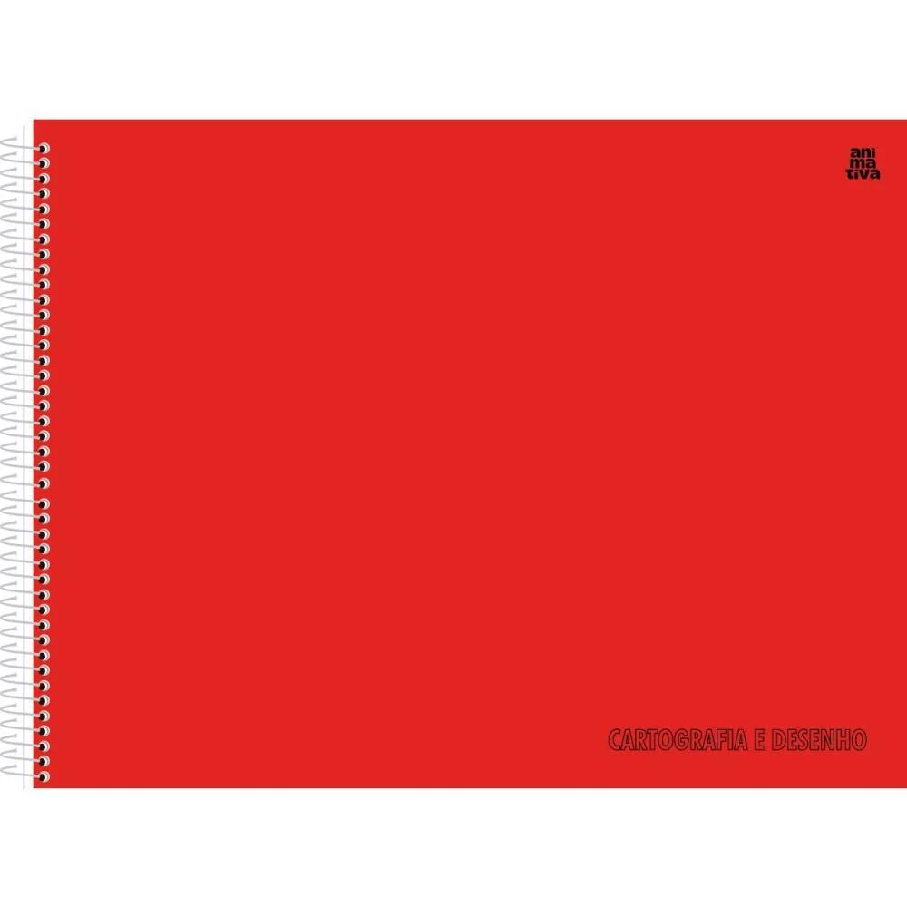 Caderno Desenho Univ Capa Dura Vermelho 60F Animativa (Pct.c/05) - imagem 2