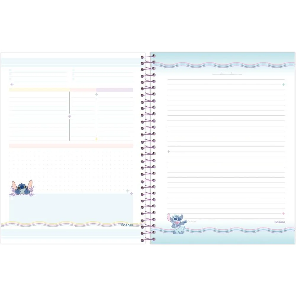 Caderno 01X1 Cp.dura Colegial Stitch 80F Foroni (Pct.c/04) - imagem 10
