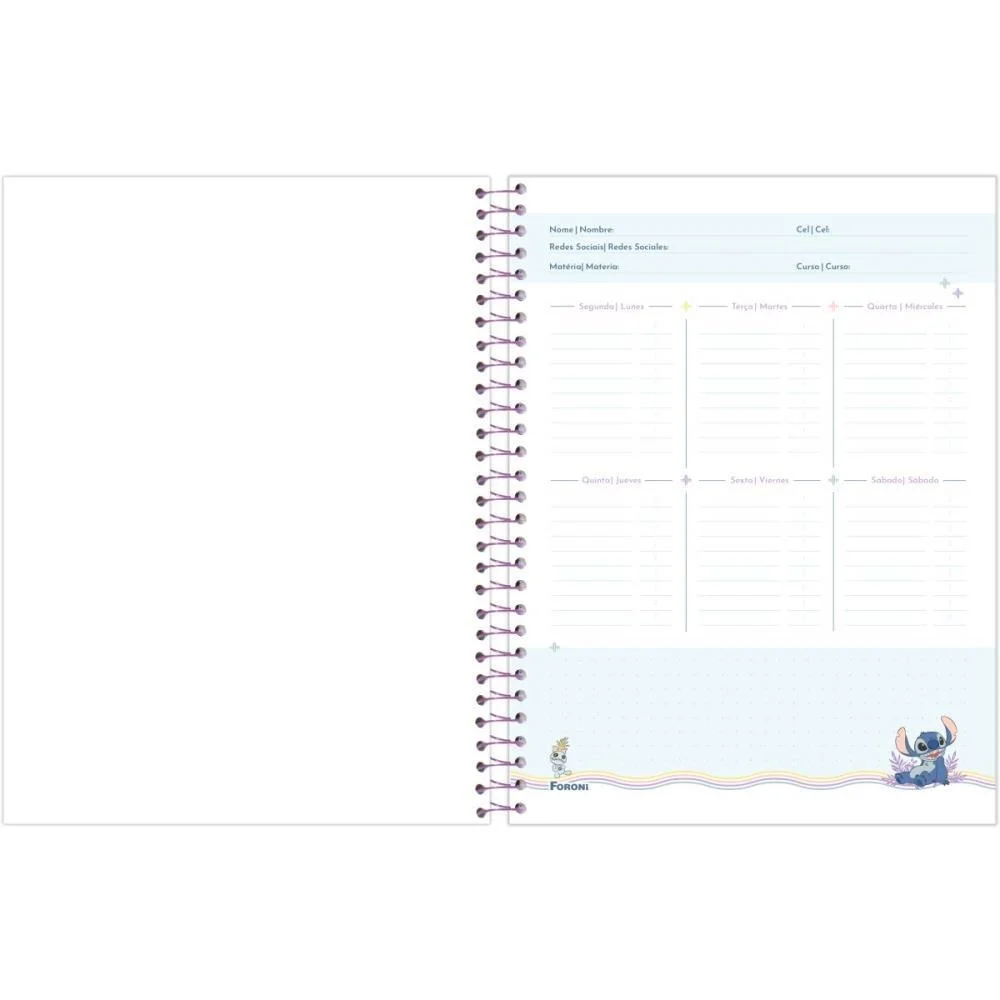 Caderno 10X1 Cp.dura Colegial Stitch 160F Foroni (Pct.c/04) - imagem 11