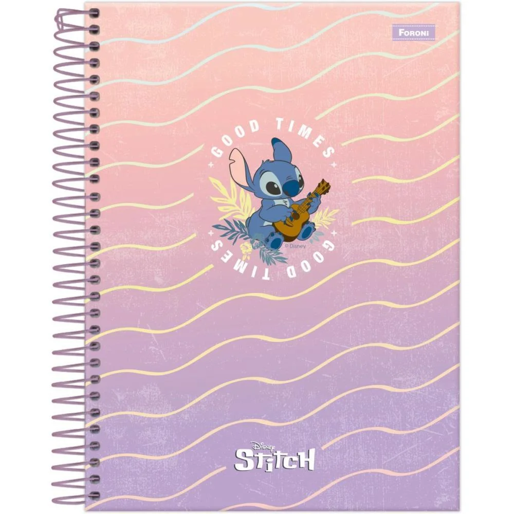 Caderno 10X1 Cp.dura Colegial Stitch 160F Foroni (Pct.c/04) - imagem 5
