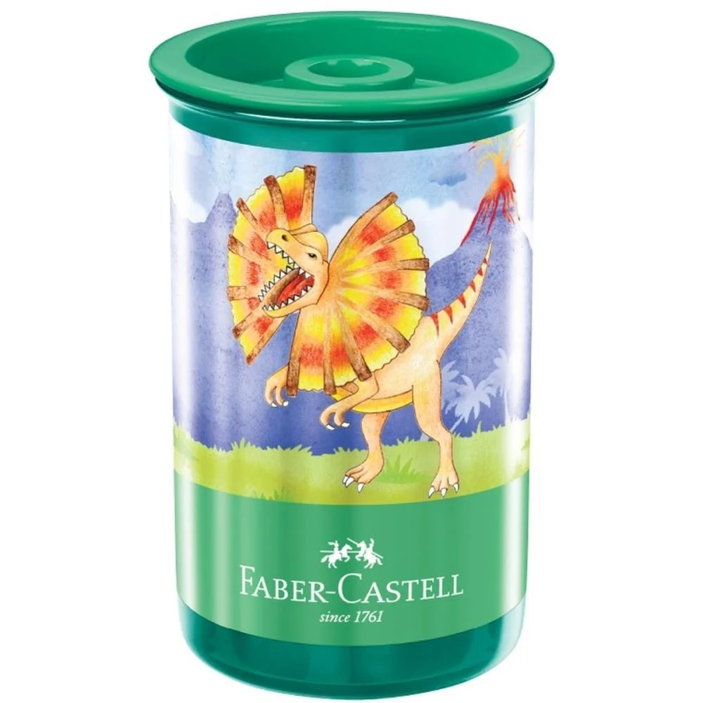 Apontador Com Deposito Dinossauro 2 Modelos Faber-Castell (Dp.c/12) - imagem 4