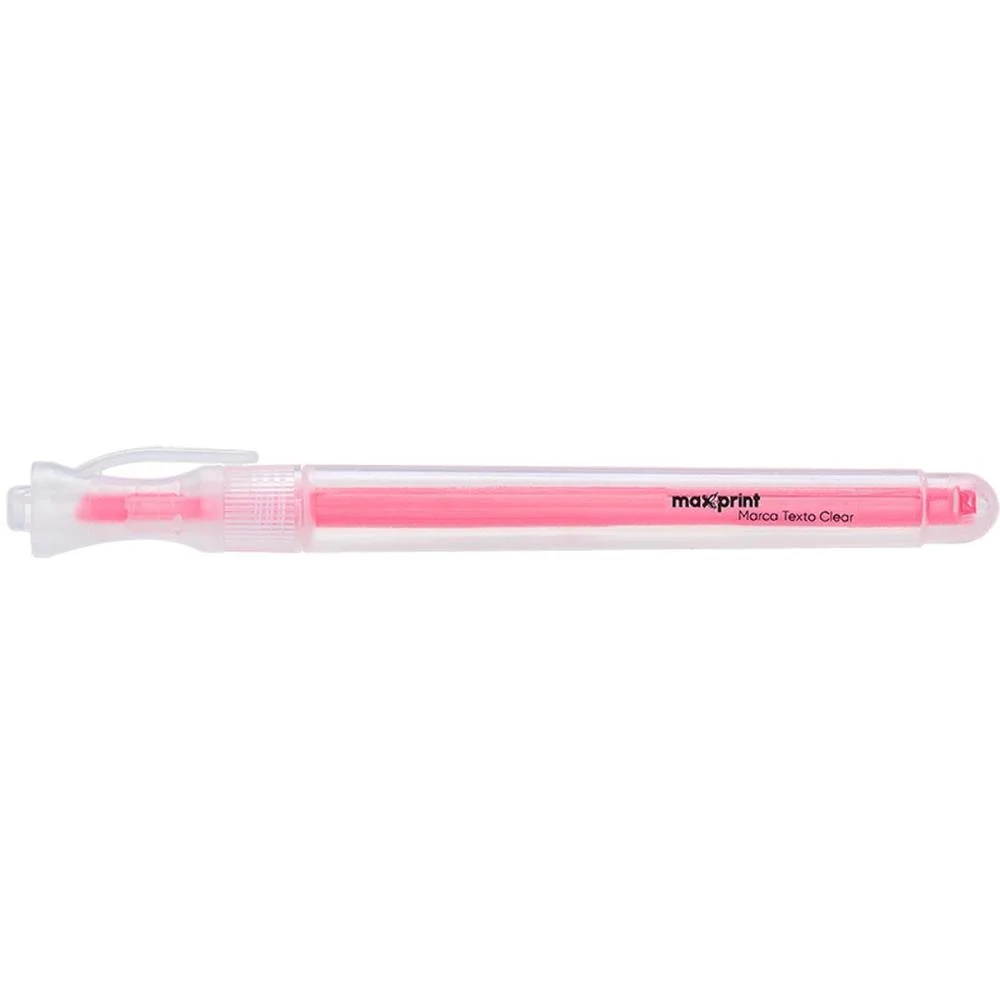 Caneta Marca Texto Clear Rosa Maxprint (Cx.c/12) - imagem 3