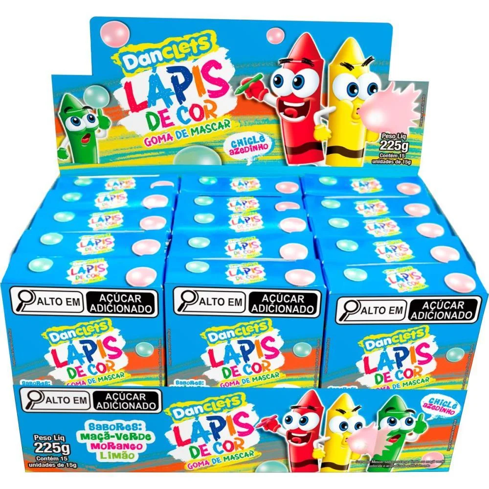 Doce Lapis De Cor Danclets Sabores Danilla Foods C/ 15 Unidades - imagem 4