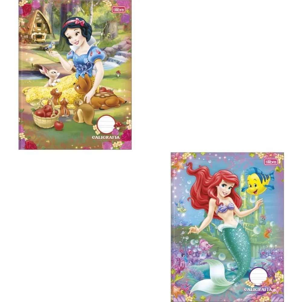 Caderno Caligrafia Capa Dura Princesas 40Fls Brochura Vert. Tilibra (Pct.c/05) - imagem 3