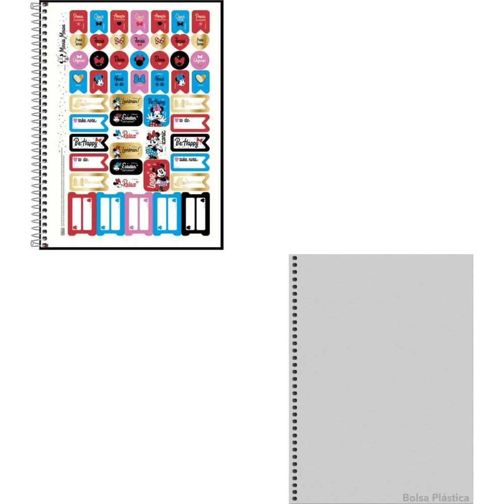 Caderno 01X1 Capa Dura Minnie 80Fls Fit Tilibra (Pct.c/04) - imagem 4