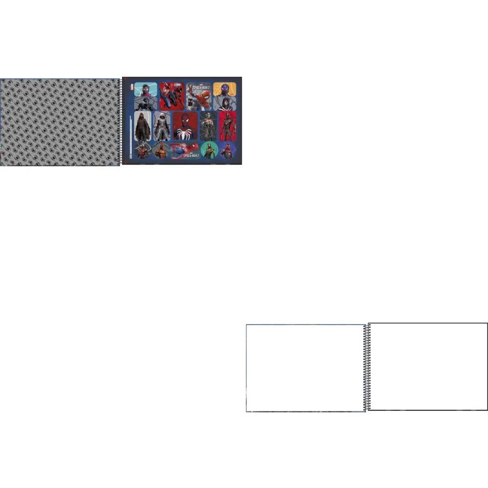 Caderno Desenho Univ Capa Dura Spider Man Game 80Fls Espiral Tilibra (Pct.c/04) - imagem 3