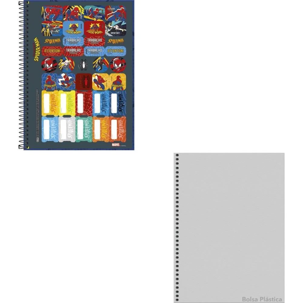Caderno 10X1 Capa Dura Spider-Man 160Fls Fit Tilibra (Pct.c/04) - imagem 3