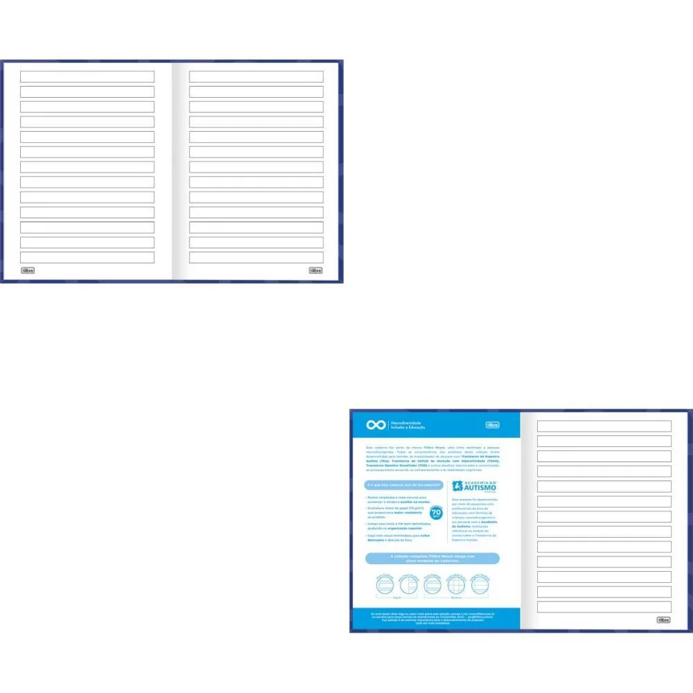 Caderno Brochurao Capa Dura Neuro 80Fls Pauta Ampliada Tilibra (Pct.c/05) - imagem 3