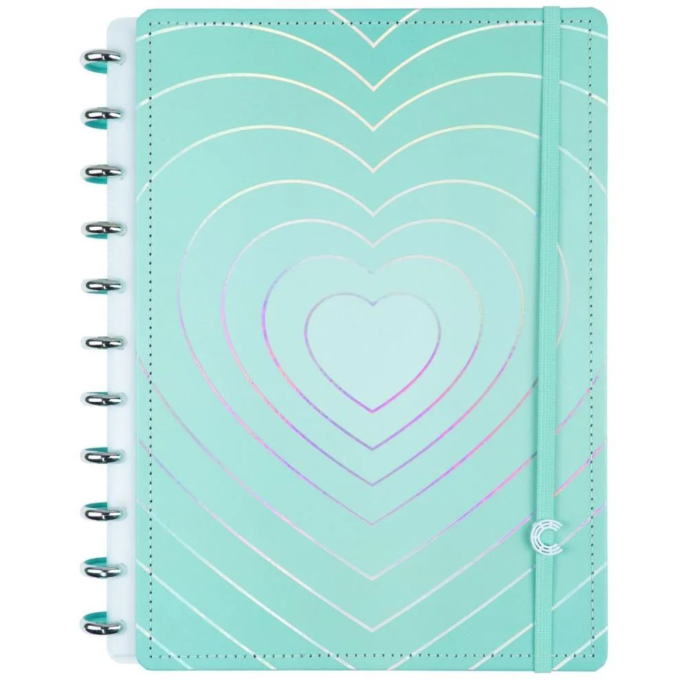 Caderno Inteligente Grande Turquoise Love 80Fls 215X280Mm Caderno Inteligente (Unidade) - imagem 2