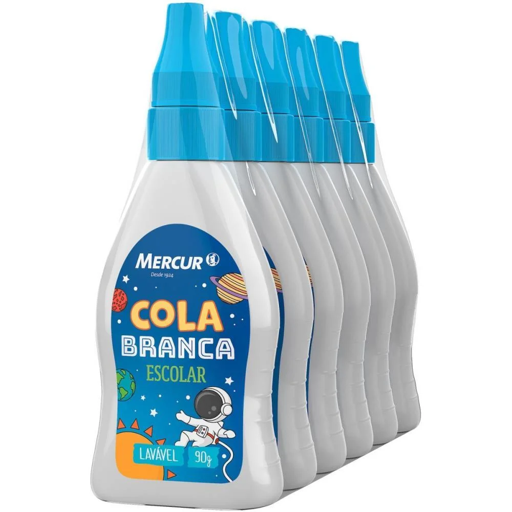 Cola Escolar 90G Branca Sistema Solar Mercur (Pct.c/06) - imagem 2