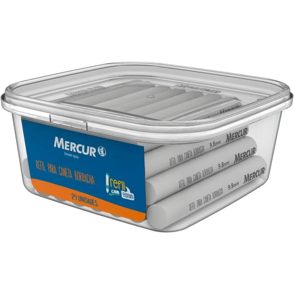 Borracha Caneta Refil Branca Mercur (Pote-24) - imagem 3