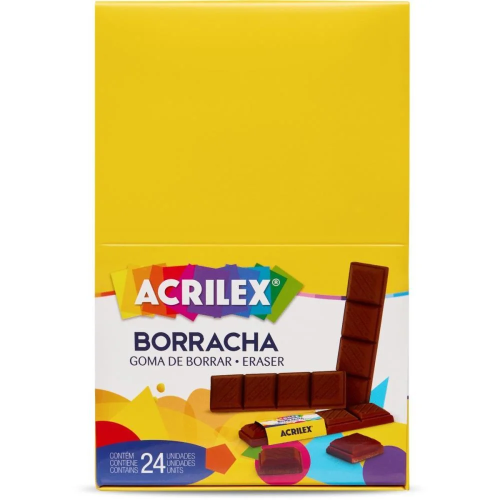 Borracha Decorada Chocolate Sortida Acrilex (Cx.c/24) - imagem 5